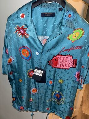 Louis Vuitton Light Blue Monogram Patchwork Jacket